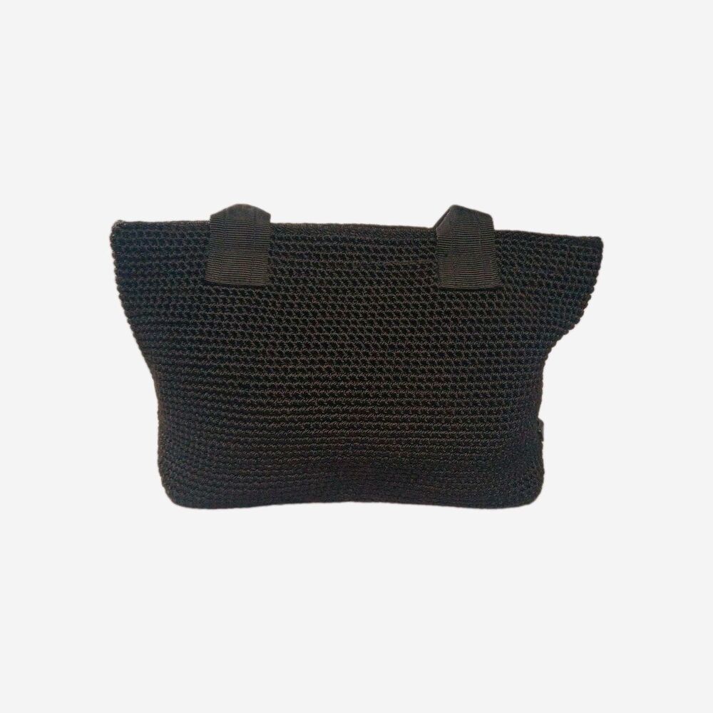 The Sak Knitted Shoulder Tote Vintage Black Handbag